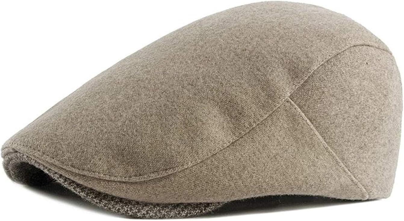 Produktbild von Herren Winter Schiebermütze Newsboy Hut Flatcap Baskenmütze Dicker Casual Herbst Winter Schirmmütze Duckbill Cap Fahrmütze Mit Faltbarer Ohrenklappen