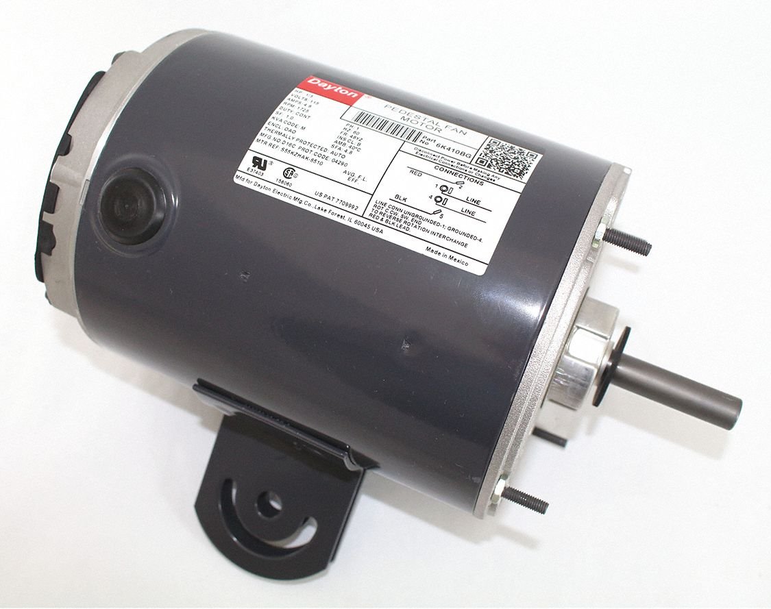 Dayton 1/3 HP Pedestal Fan Motor, SplitPhase, 1725 Nameplate RPM, 115