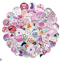 Stickers for Water Bottles Big 103-Pack Cute,Waterproof,Aesthetic,Trendy Stickers for Teens,Girls Perfect for Waterbottle,Laptop,Phone,Travel Extra Durable 100% Vinyl(Pink 103)