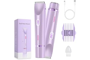 IAOLOSE 2025 New Electric Womens Shaver, Glowshave 2-in-1 Women's Body Shaver, Bikini Electric Razor, Wet and Dry Use Body Trimmer for Home (Purple)