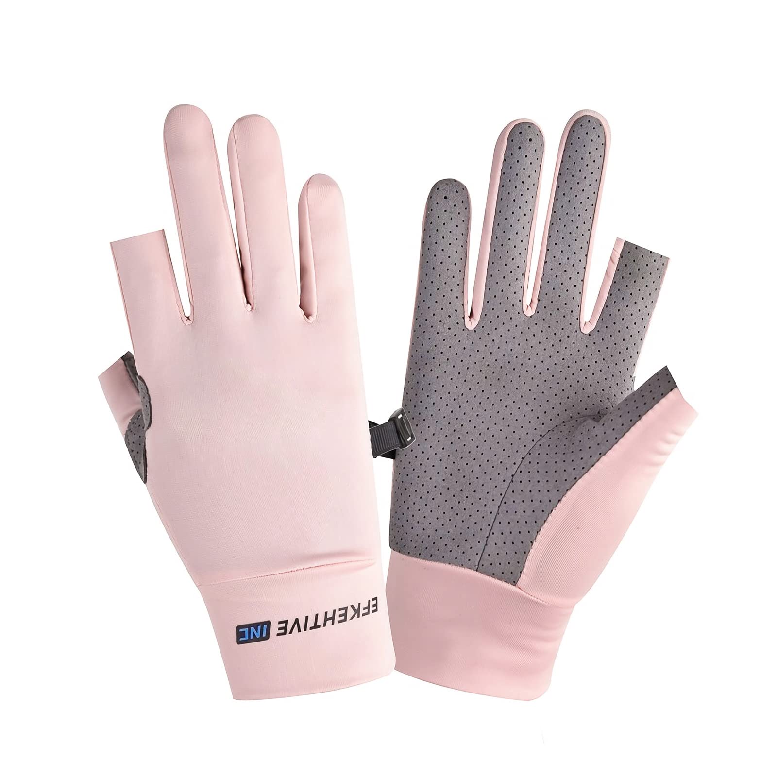 XGOPTS Summer Sun Protection Cycling Gloves Touchscreen for Men Fishing Gloves for Boating Surfing Hiking 2 Finger Cut Breathable Non-Slip Driving Gloves