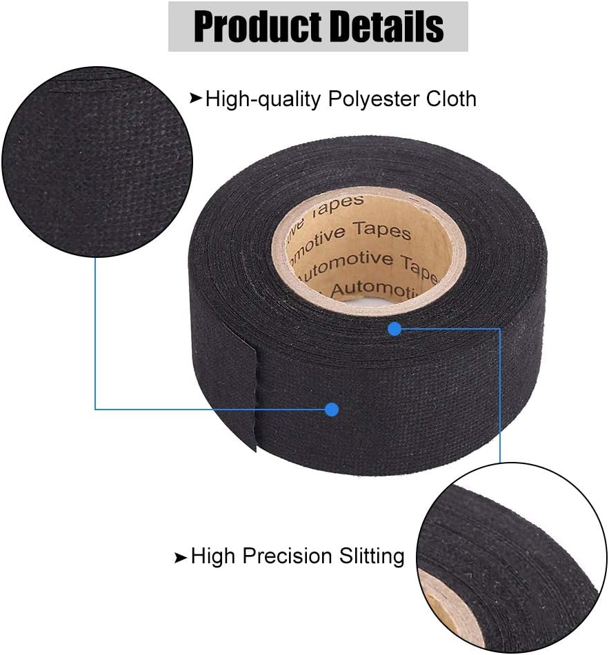 Keenso Wiring Harness Tape, Multi-Purpose, Black, 32mm x 11.5m, Adhesive Tape for Automotive - Image 4