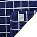 The Weaver's Blend Set of 8 Terry Dish Cloths, Check Design, 100% Cotton, Absorbent, Size 12”x12”, Blue Check,Kitchen Towels and Dish Cloths