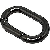 1inch Black Spring Snap Clip Hook DIY Accessories Spring Oval Rings Spring Clip Round Carabiner Spring Keyring Buckle Oval Carabiner Snap Clip Trigger for Bags,Purses(4pcs)