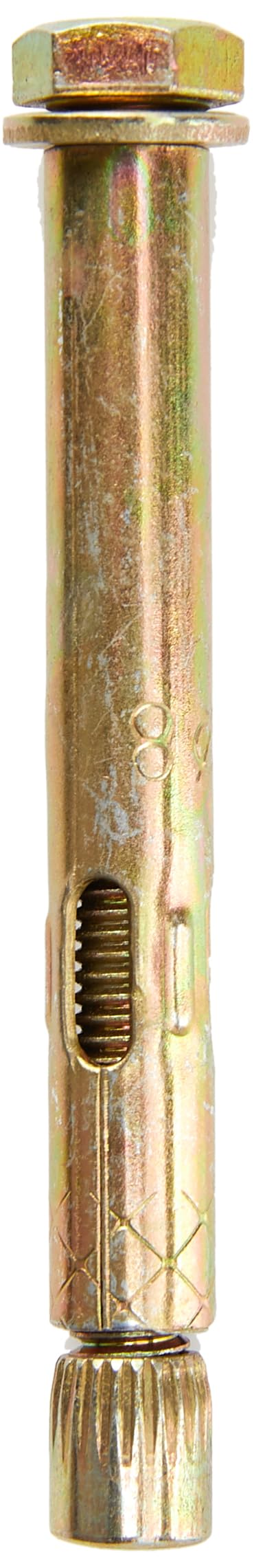 Merriway BH02860 (4 Pcs) Hex Bolt Sleeve Concrete Anchor, M6 x 8 x 65mm (1/4 inch x 2.1/2 inch) - Pack of 4 Pieces