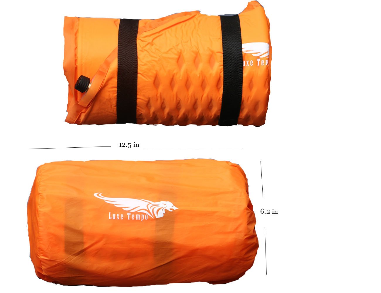 Luxe Tempo Ultralight Self Inflating Sleeping Pad Backpacking 38 oz Foam Camping Mattress Mat for Thru-hike Full Length Camping Mattress 1.5 in.