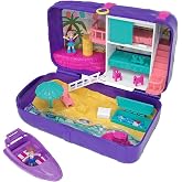 Polly Pocket Hidden Places Beach Vibes Backpack with Beach Theme, Dolls &amp; Accessories