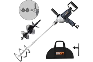 MAXXT Concrete Mixer,9A Handheld Cement Mixer,Drill Mixer with Spade Handle for Drilling and Mixing, Variable Speeds Mud Mixer for Mixing Cement, Motar,Mud, Paint, Fodder