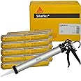 AWF PRO Sikaflex 1a Kit - One Component, Flexible, Non Sag, Polyurethane Concrete and Masonry Sealant for Vertical and Horizontal Surfaces, Sikaflex 1a 20 oz Sausage White (10), Caulking Gun