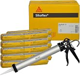 Sikaflex 1a 20 oz Sausage with AWF PRO Caulk Gun, White, Pack of 10 | One Component, Flexible, Non Sag, Polyurethane Concrete and Masonry Sealant for Vertical and Horizontal Surfaces