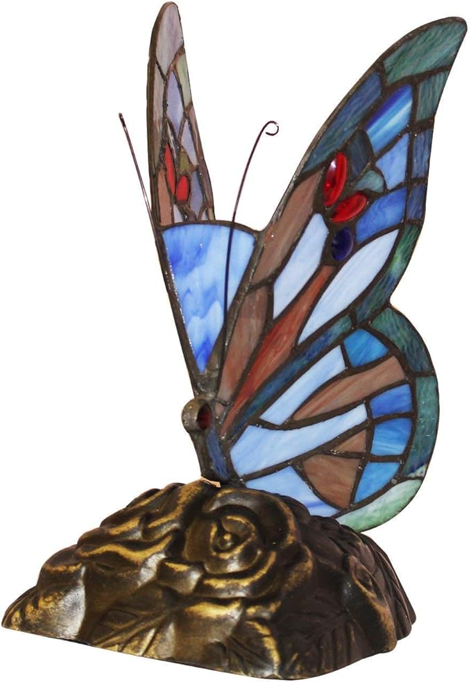 Blue Butterfly Tiffany Style Table/ Decorative Lamp: Amazon.co.uk: Lighting