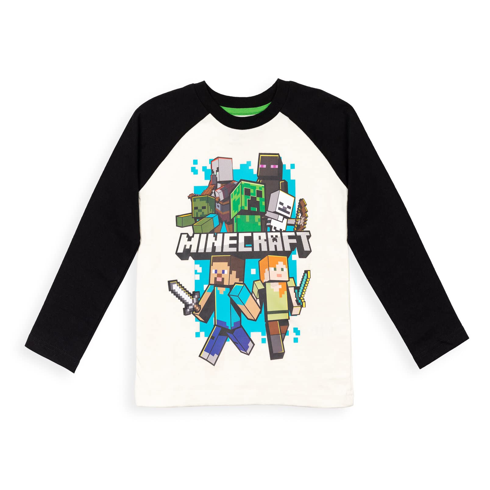 Minecraft 2 Pack Long Sleeve T-Shirts Little Kid to Big Kid Sizes (4-18-20)