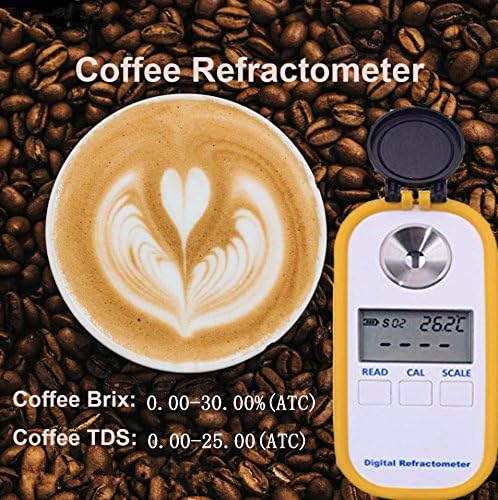 Coffee Digital Refractometer Digital Coffee Refractometer Digital Refractometer for Coffee 0-50% Brix Measurement Range High Accuracy (Brix)±0.2% Automatic Temperature Compensation