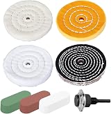 Ghopy 4 Pack Buffing Polishing Wheel Kit 4 Inch with Rouge Compound 1/4 inch view 1