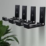 OHIYO Foldable Hooks 6Pcs Heavy Duty Aluminum Alloy Wall Hanger Black view 3