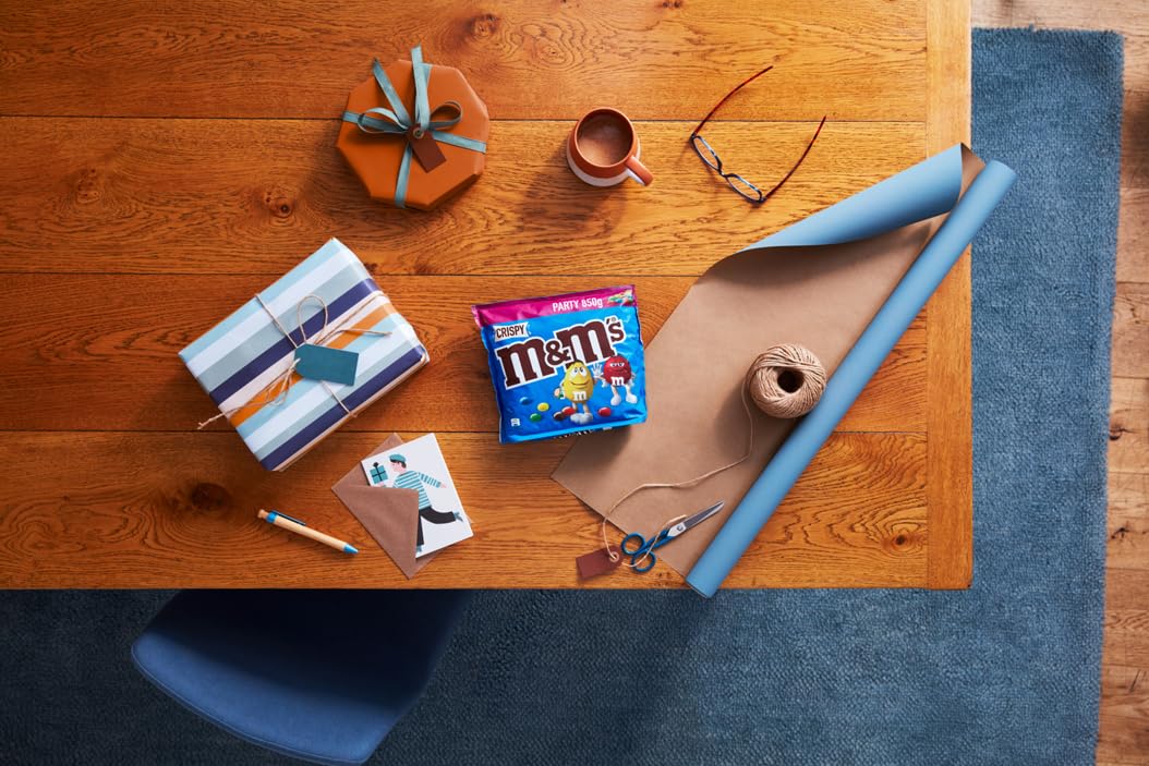 M&M’s Crispy, Schokolinsen, Milchschokolade mit Knusperkern, Großpackung Schokolade für Partys, Schokoladen-Geschenk, 1 x 675g, Für Weihnachten oder als Adventskalender Süßigkeiten 8