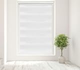 Caecus White Day Night Zebra Roller Blind 130x160 Easy Fit Home Office Bedroom