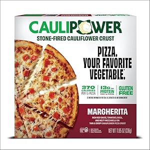 CAULIPOWER Margherita Stone-Fired Cauliflower Crust Pizza, 11.85 Oz (Pack of 1)