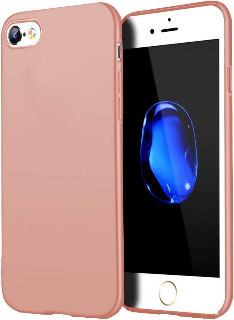 Compatible for iPhone 6 Plus case/iPhone 6S Plus Case,Matte Finish Comfortable Silky Smooth Touch Great Grip Feeling Slim Fit Ultra Thin Hard Plastic Anti-Scratch Anti-Fingerprint Cover-Rose Gold