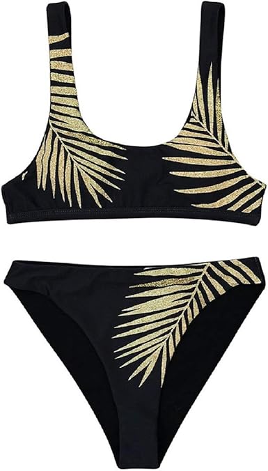 gold high waisted bikini