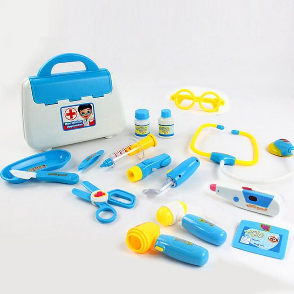 Simwood™ Pretend Play Doctor Toys Simulation Medicine Medical Kit Kids Baby Children's Favorite Toys Stethoscope Syringe Scalpel