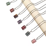 2PCS Natural Stone Perfume Bottle Pendant Necklace