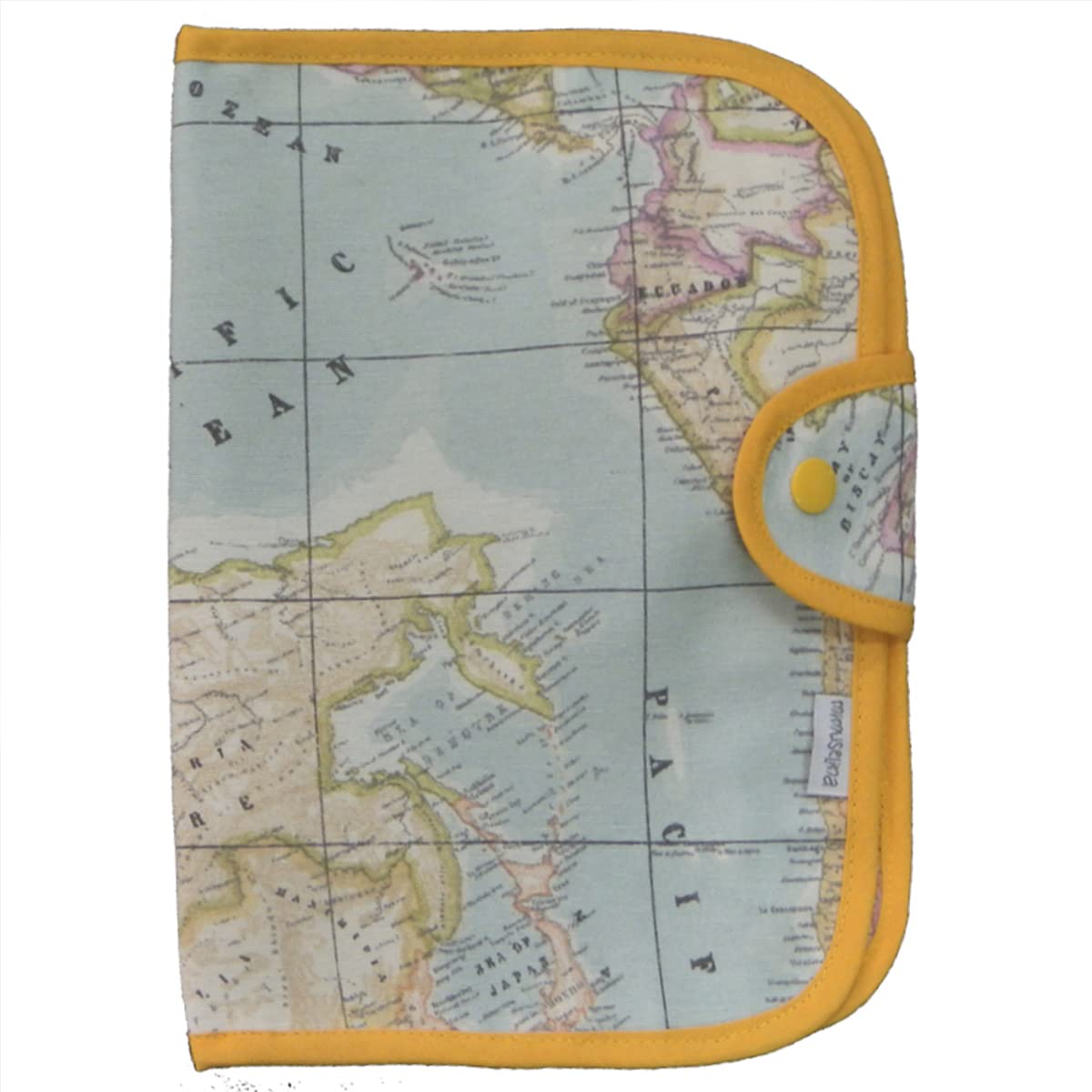 Mimuselina Baby Document Holder with Transparent Pockets | Wallet Case for Storing Documentation and Document Book of Your Newborn | Document Holder Map Vaccinations, World Map