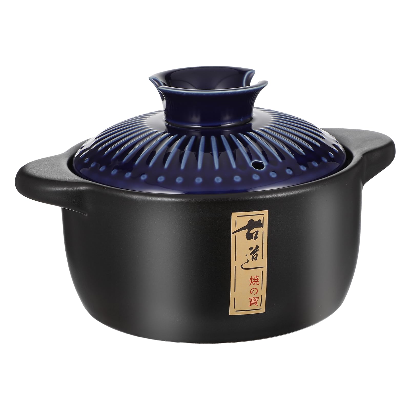 Photo 1 of 1.7 Quart Ceramic Casserole,with Lid Ceramic Pot,Heat-Resistant Round Stew Soup Pot for cook bibimbap, soup, rice, stew, casserole