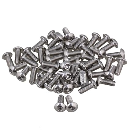 BQLZR M4 Metrisch Innensechskant Kappe Schrauben Bolt 10mm Gewindel?nge Packung von 50