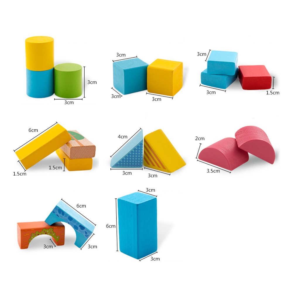 shine Blocchi Colorati Giocattolo in Legno Secchiello con Mattoncini di Legno Colorati 62 pezzi Educativi per Bambini Amazon Giochi e giocattoli