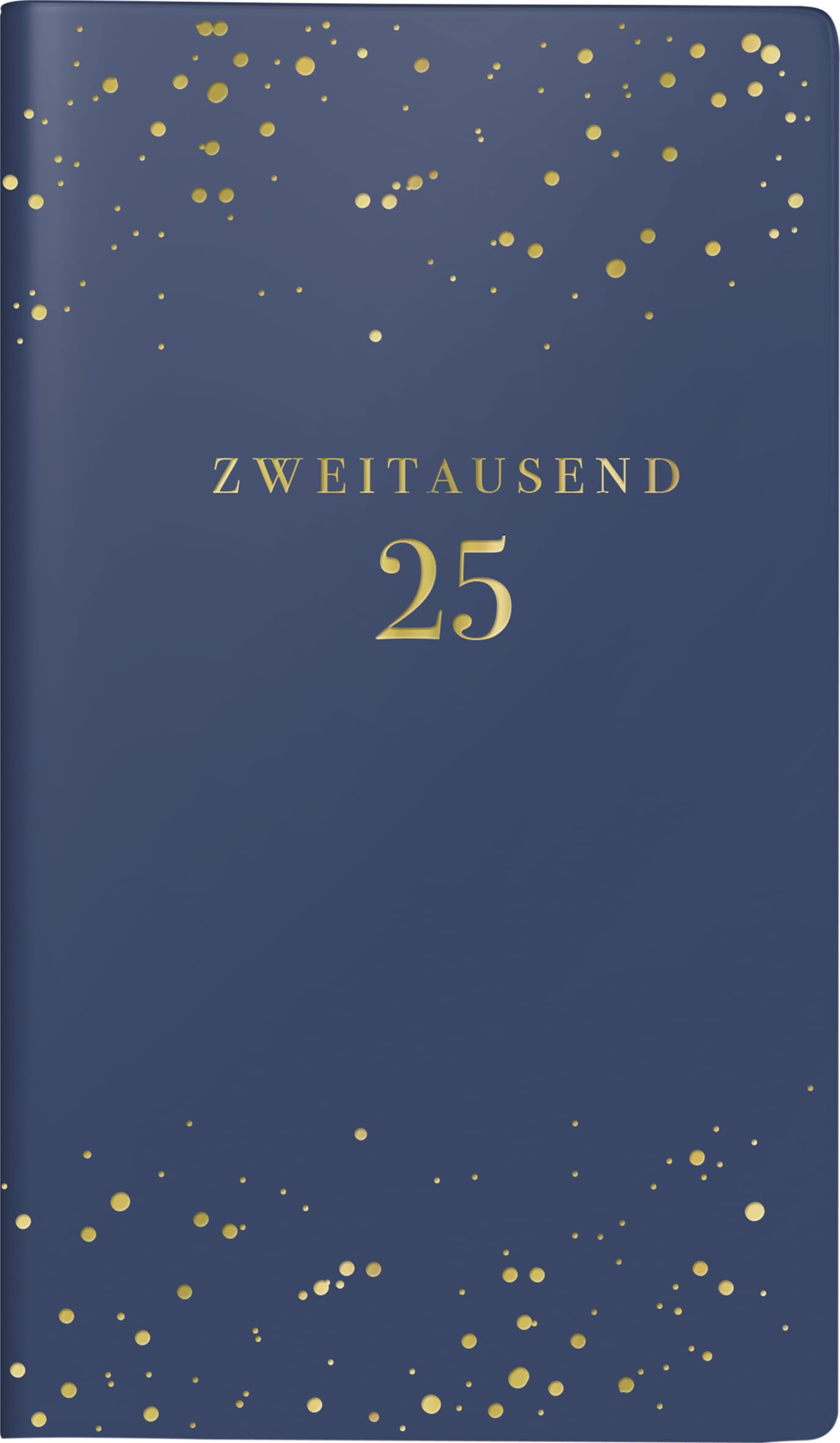 rido/idé Pocket Calendar Model Pocket Planner Int. (2025) "Starry Night", 2 Pages = 1 Week, A6, 144 Pages, Faux Leather Cover, Flexible, Dark Blue