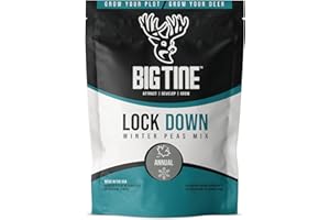 Big Tine Food Plot Mix, Deer Attractant, Lock Down, Winter Peas Mix, 8.5 lbs Bag, Great for Hunt Plots, High Tonnage Forage Growth, Fall/Winter Annual