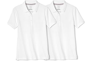 French Toast Girls Short Sleeve Stretch Pique Polo - 2 PackSchool Uniform Polo Shirt