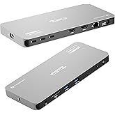 Plugable Thunderbolt 4 Dock for Quad Monitors 100W, Thunderbolt Docking Station Connects up to Four 4K Monitors for Windows a