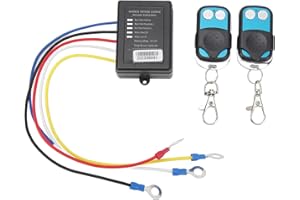 Universal Wireless Winch Remote Control Kit 434MHz for Truck, ATV, SUV, Car, and Off Road Vehicle, DC 12V 24V Winch Controlle