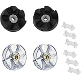 Replacement Parts Compatible with Nutribullet Blender 600W Pro 900W Blade and Base, Motor Top Base Gear and Rubber Gear Set including Shock Pad