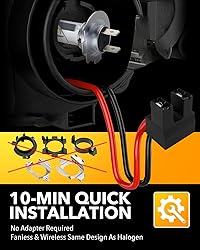 OXILAM Newest Q26 H7 Bulbs Real 1:1 Design, 16000LM