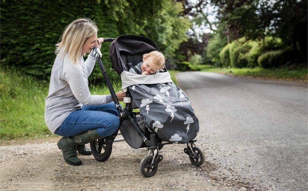 BundleBean, GO Multi-use Waterproof Footmuff (Silver Lightning), Use as Pushchair, Carrier, Sling, Car Seat Cover - Image 4
