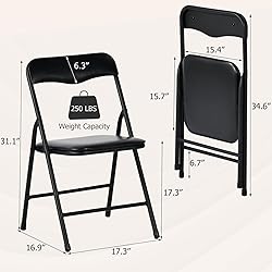FurnitureR 5-Piece Folding Table and Chair Set