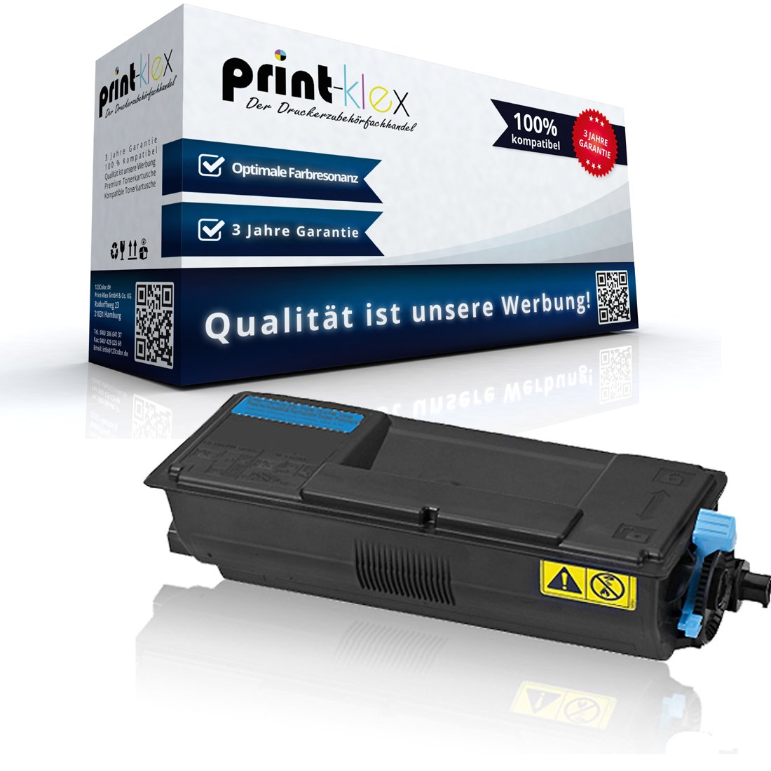 Print-Klex Compatible Laser Toner Cartridges – 12,500 Pages – for Kyocera FS-4100 DN/4100DN FS- 4200 DN FS-4200DN TK3100 TK 3100 – Print Plus Series