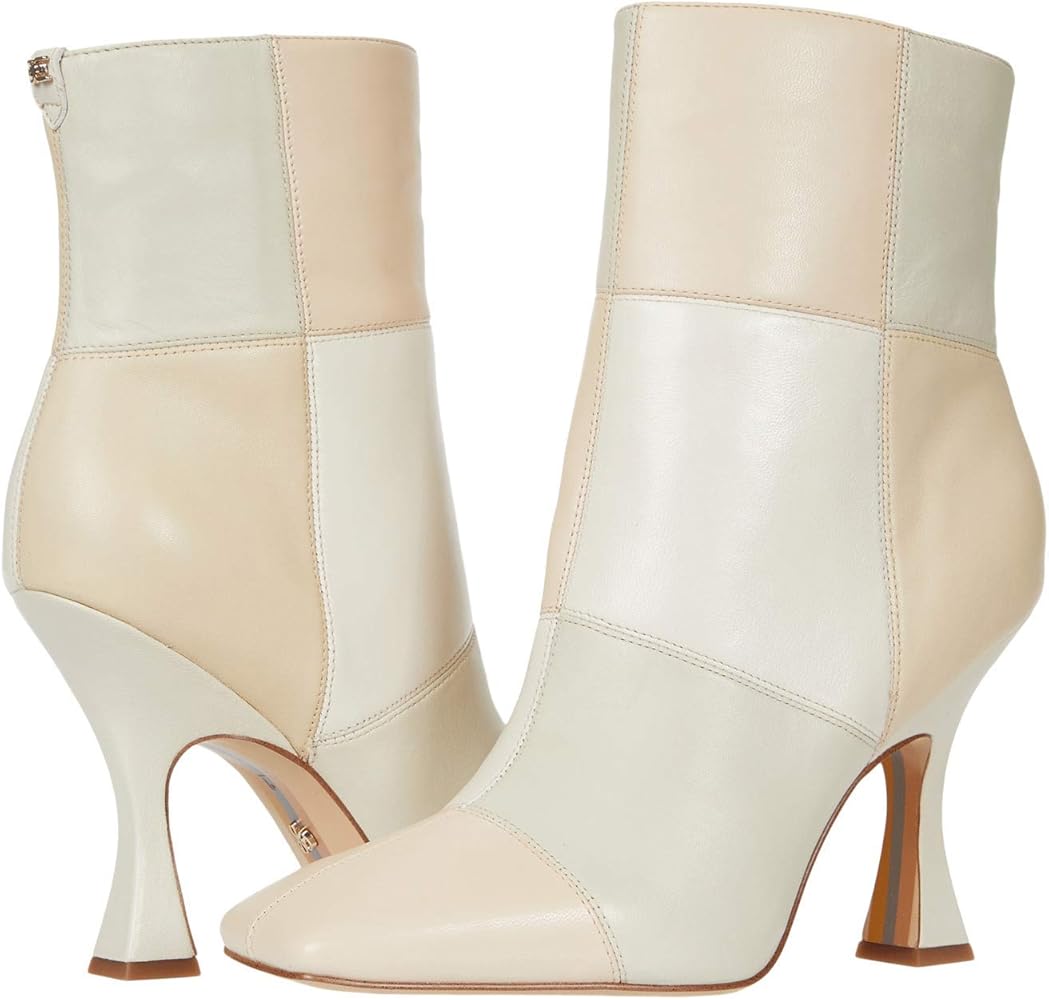 nude leather booties