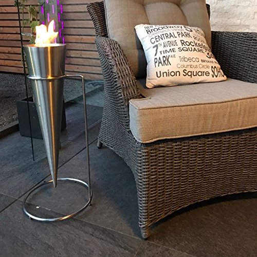 XXL Antorcha de la pared Antorcha de jardín Gel Chimenea de acero