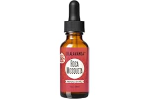 LilaLavanda – Aceite de Rosa Mosqueta 100% Puro Orgánico – Regenerador para Cicatrices, Estrías y Manchas – Prensado en Frío – 28 ml