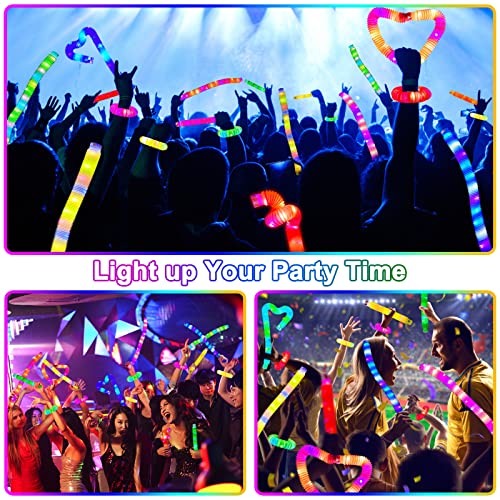 12 Pcs Giant Light up Pop Fidget Tubes 26 Inch Extra Long Glow Sticks