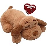 Snuggle Puppy Junior Heartbeat Toy, Calming Comfort, Small Breeds - Biscuit | Calming heartbeat toy, crate training, heat pack, new puppy essentials, first nights, sleep, small breeds under 25 lbs