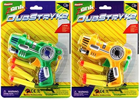8 Mini Foam Dart Blaster Gun 4.75" With 24 Soft Dart Multi Color Party Favors
