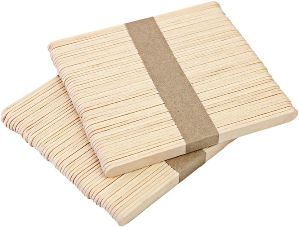 100 Pcs Wooden Jumbo Lollipop Popsicle Sticks Plant Labels Large, Diligencer Natural Wooden Ice Cream Sticks Kids Hand Craft Making DIY Ice Cream Popsicle Sticks