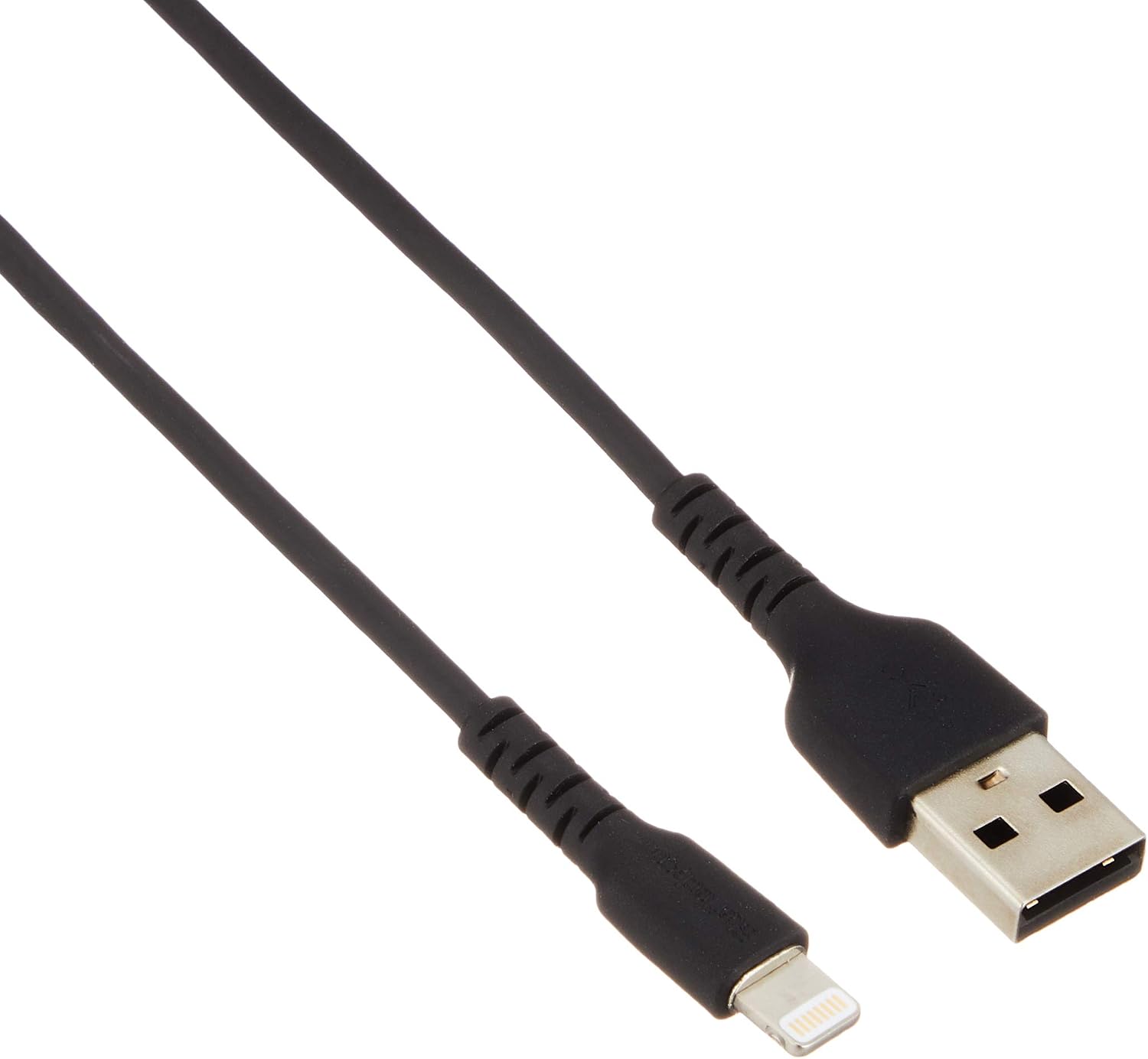 StarTech.com USB to Lightning Cable - 3.3 ft/1 m - MFi Certified Lightning Cable - Heavy Duty Lightning Cable - Black