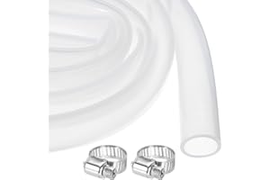 MECCANIXITY 3.3ft Clear Silicone Rubber Tubing 5/8" ID 7/8" OD Plastic Tube Flexible Air Hose for Brewing, Wine Making, Pump 