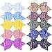 SIQUK 10 Pcs Glitter Hair Bows with a Storage Bag